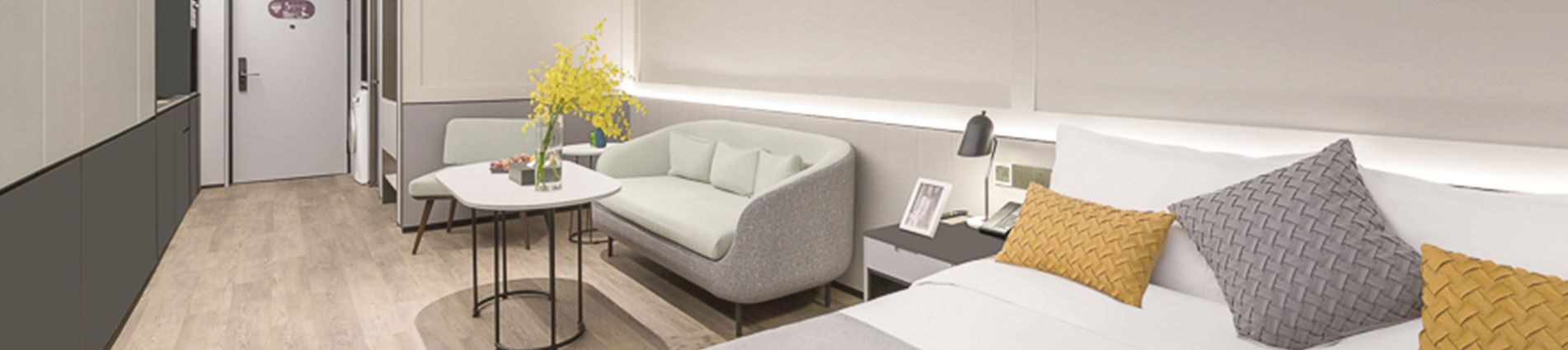Apartment Types JV SR China Shanghai Cit Xujiahui Studio Premier Bedroom 1