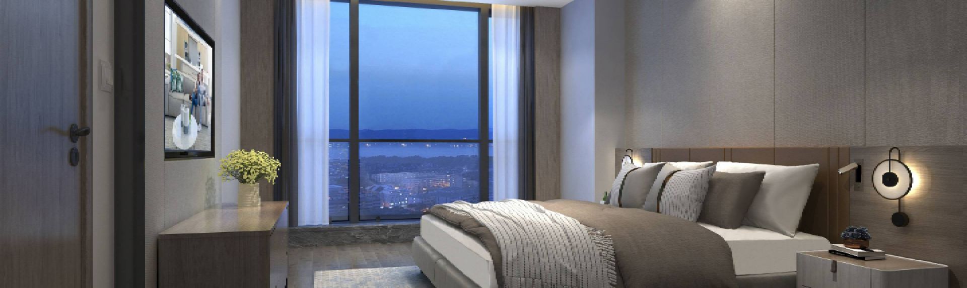 bedroom with tv