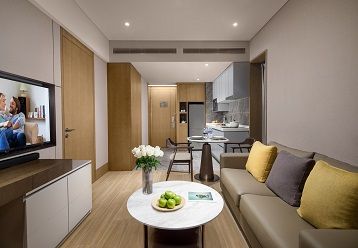 Apartmenttypes SR China Changchun Som Zhongmao 1BRM Deluxe Livingroom LR