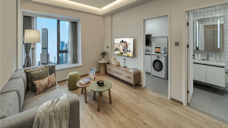 Apartmenttypes SR China Changsha Adoor Suites Riverside Changsha 1 Bedroom Executive Living Room 02 LR