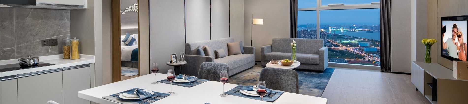 Apartment Types Ascott Xiangjang Ffc Changsha 2brm Exe Living Rm