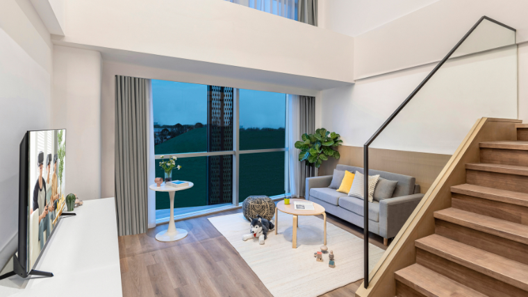 Apartmenttypes CN Chengdu ADCE 1BRMDlxLoft LivingRm 2024 HR