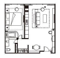 ascott ifc guangzhou one bedroom executive floor plan