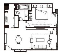 ascott ifc guangzhou one bedroom premier floor plan