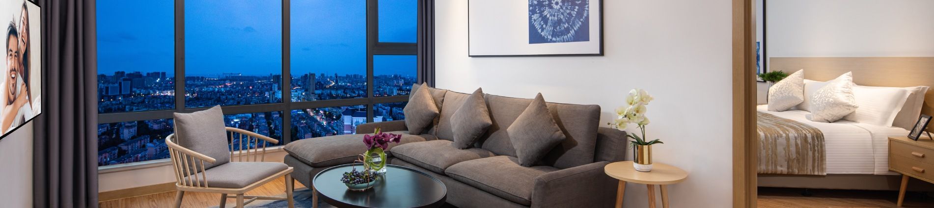 Apartmenttypes Joysuites Nantong 1BRM Classic Living Rm