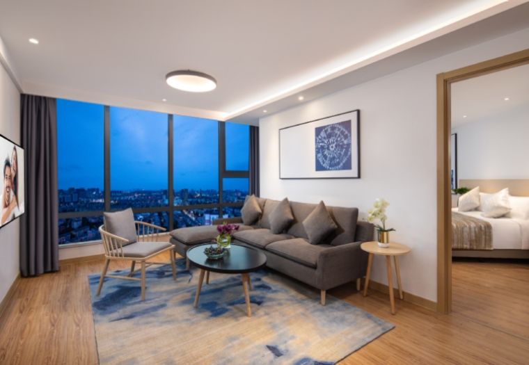 Apartmenttypes Joysuites Nantong 1BRM Classic Living Rm