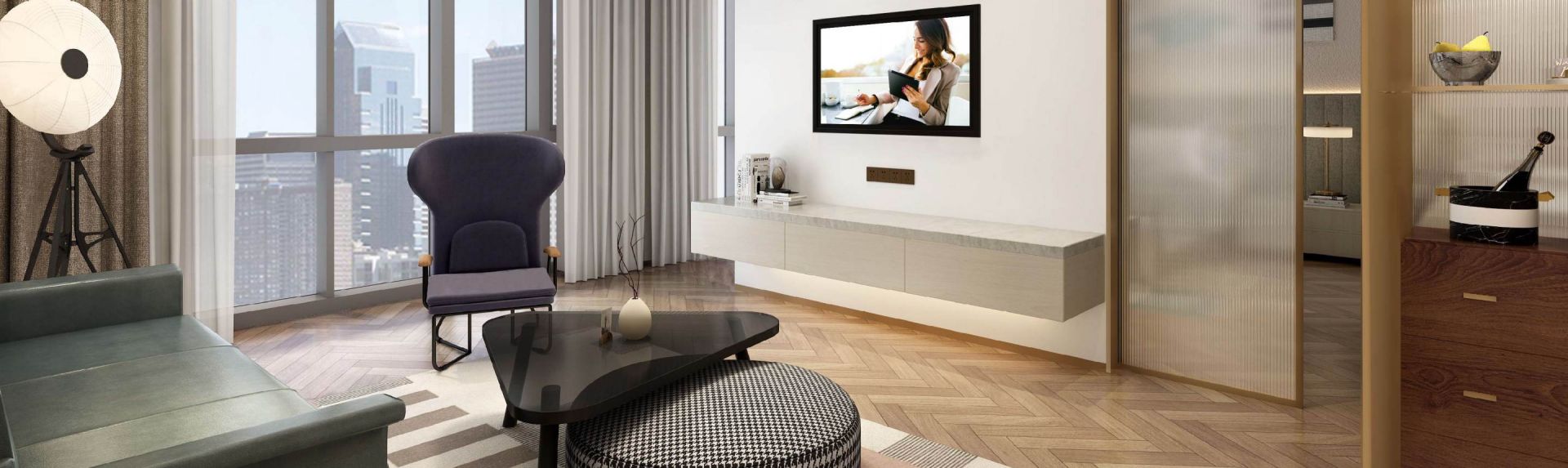 上海馨乐庭长寿路公寓酒店的房间类型