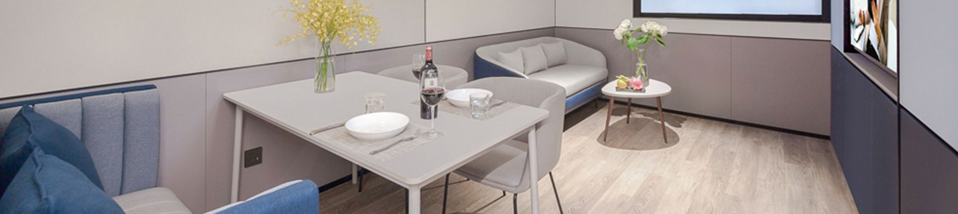 Apartment Types JV SR China Shanghai Cit Xujiahui 1BRM Deluxe Living Room 2