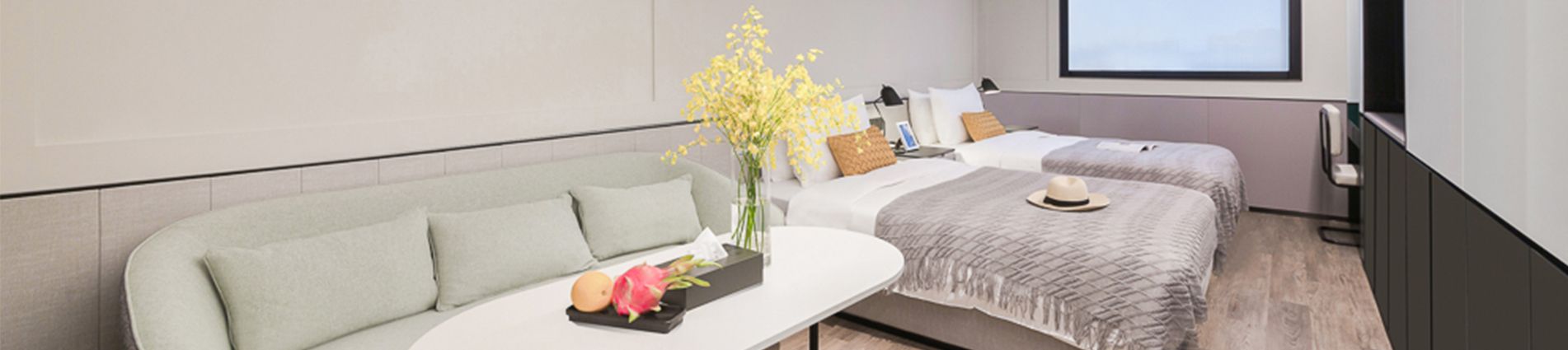 Apartment Types JV SR China Shanghai Cit Xujiahui Studio Premier Twin Bedroom