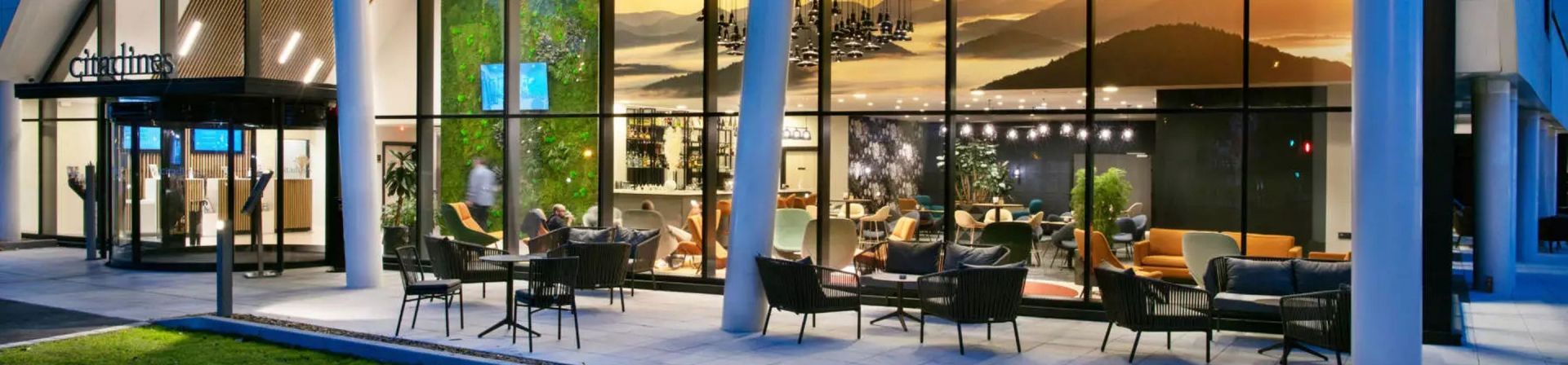 Lobby at apart hotel Citadines Eurometropole Strasbourg