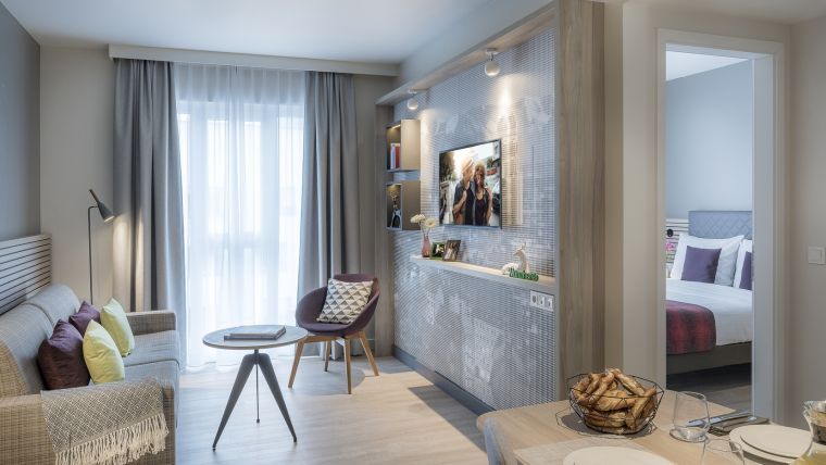 1exe Citadines Arnulfpark Munich Germany One Bedroom Living Room8