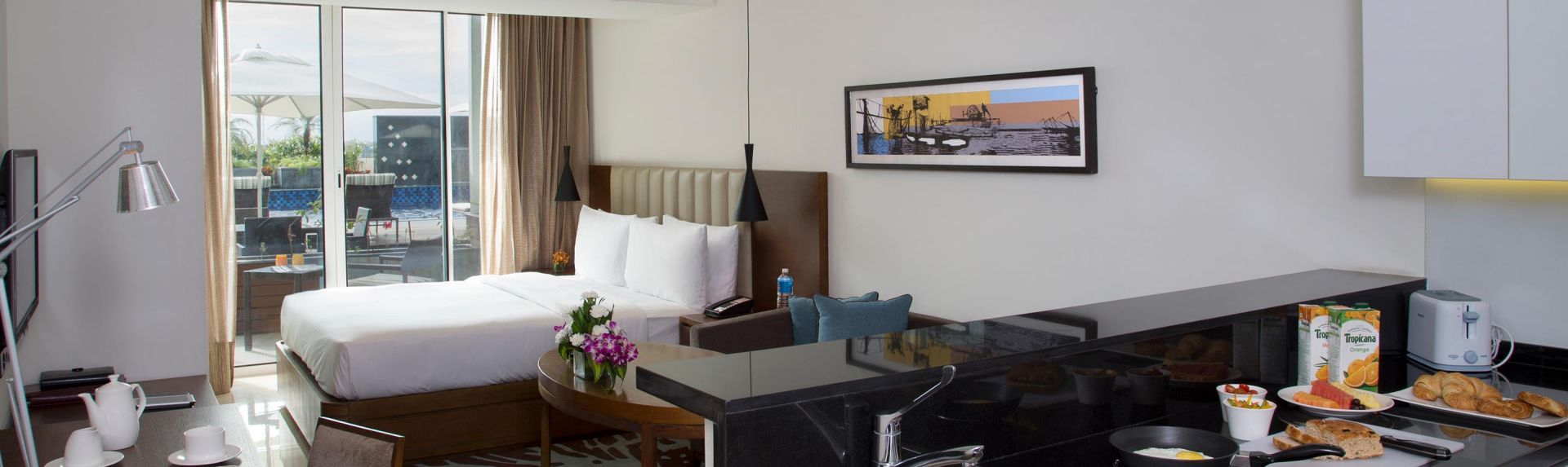 班加罗尔怀特菲尔德奥克伍德华庭酒店公寓豪华单间公寓