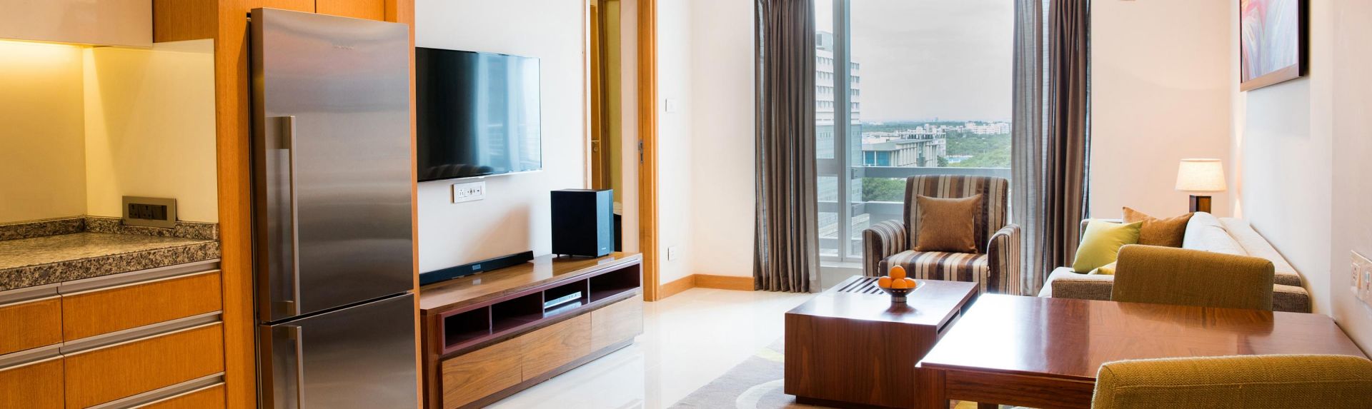 海德拉巴卡皮尔奥克伍德华庭酒店公寓的一居室豪华公寓