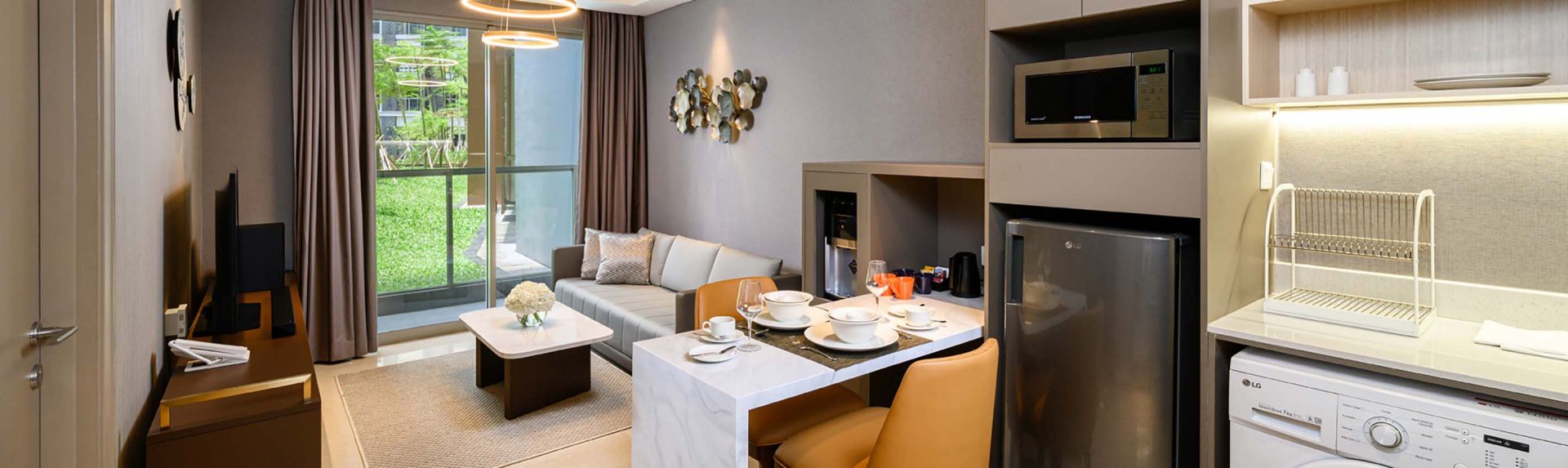 雅加达卡布美滨新村奥克伍德雅居酒店公寓一居室豪华公寓