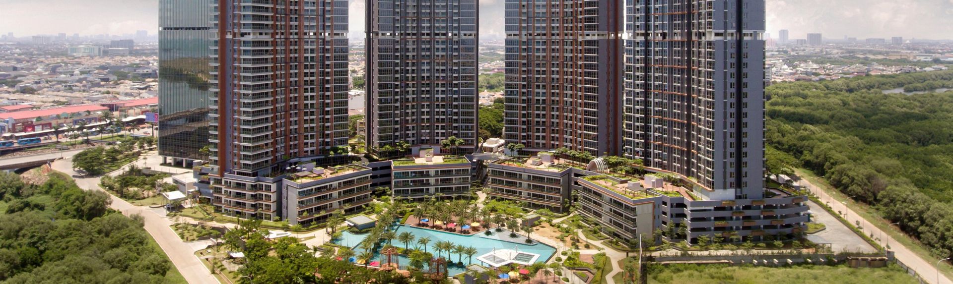 雅加达卡布美滨新村奥克伍德雅居酒店公寓位置