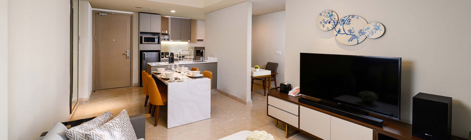 雅加达卡布美滨新村奥克伍德雅居酒店公寓二居室高级公寓