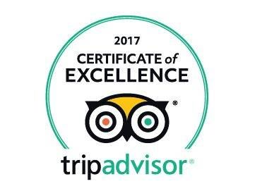 <strong>Certificate of Excellence 2017</strong></br><p>TripAdvisor</p>