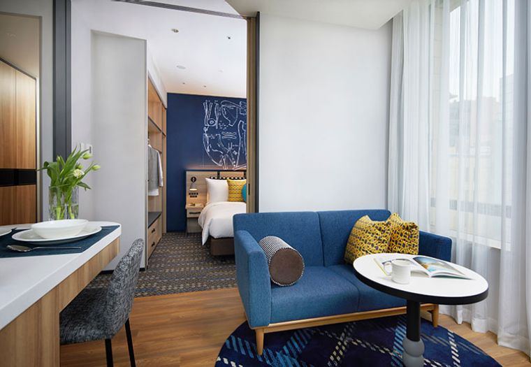 Apartment Types SR Japan Osaka Citadines Namba Osaka 1BRM Double Guest Rm