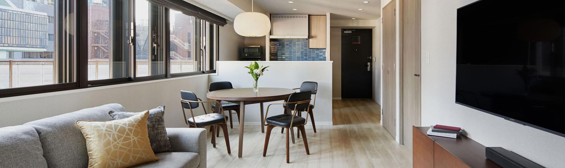 东京麻布奥克伍德雅居酒店及酒店公寓一居室角隅套房