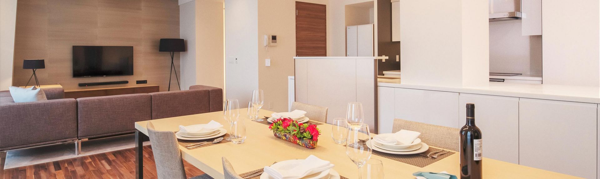 东京六本木 T-Cube 奥克伍德华庭酒店公寓二居室尊贵套房