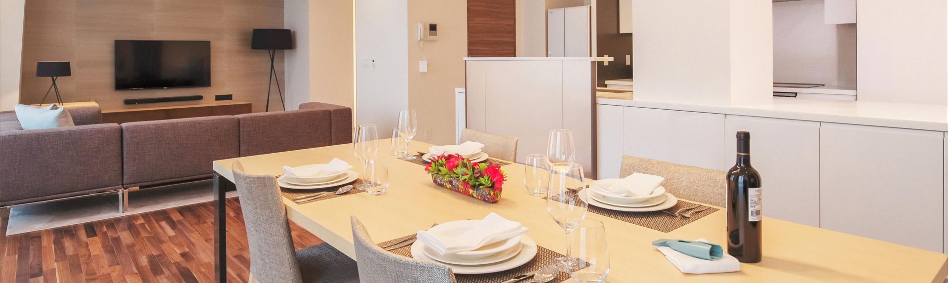 东京六本木 T-Cube 奥克伍德华庭酒店公寓二居室天空套房