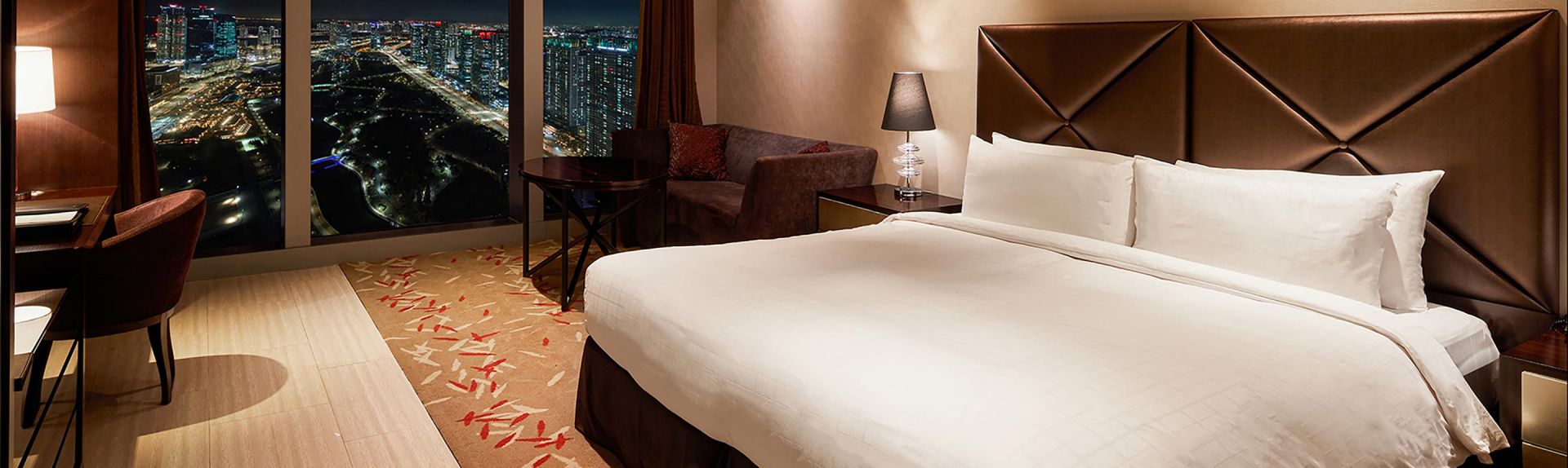 仁川奥克伍德豪景公寓一居室特大床高级公寓