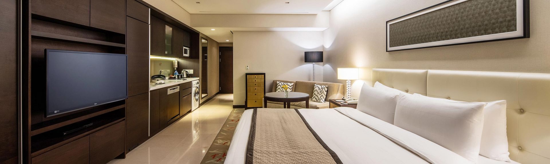 首尔世贸中心奥克伍德豪景公寓高级单间公寓