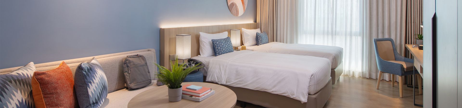 豪华单间双床房