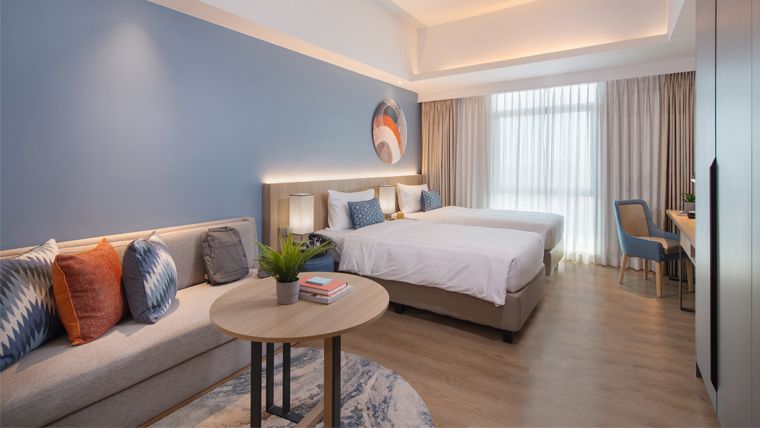 豪华单间双床房