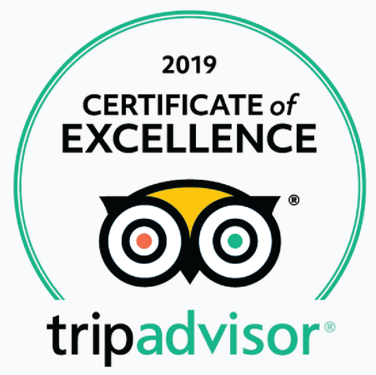 <strong>Certificate of Excellence 2019</strong></br><strong>TripAdvisor</strong>