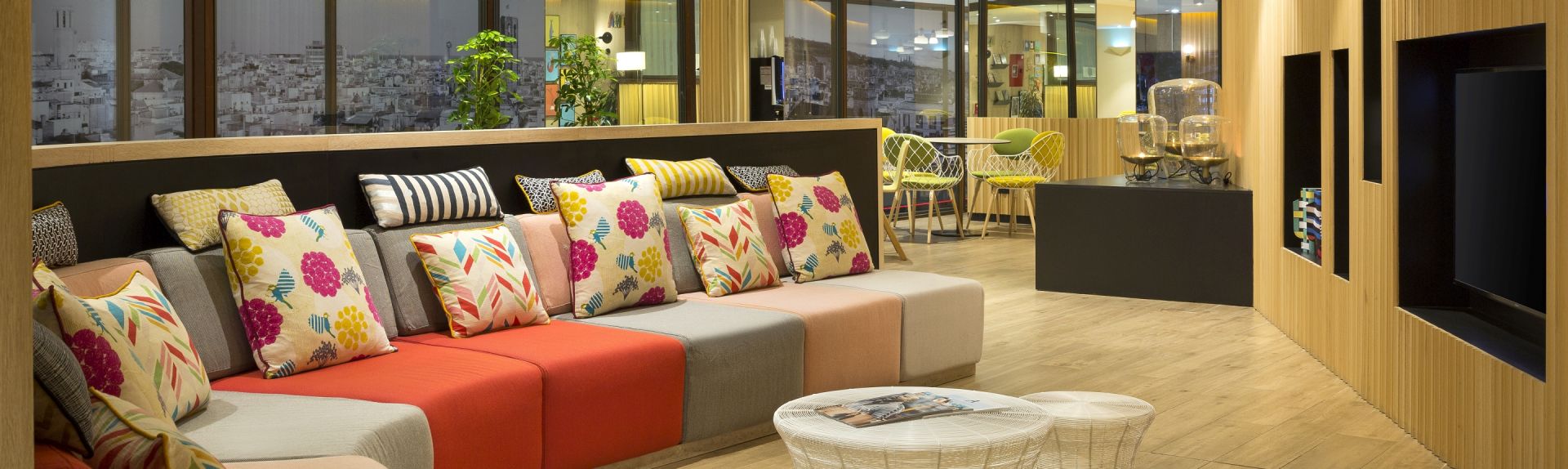 lobby at apart hotel Citadines Ramblas Barcelona 