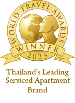 <strong>2025年泰国领先服务式公寓品牌</strong></br>兹证明持有人在第32届世界旅游大奖中，经由公众投票，被评选为本奖项的获奖者。