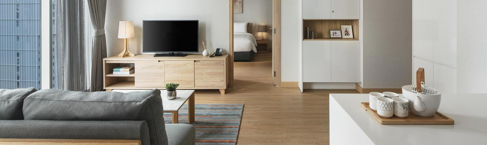 曼谷奥克伍德优阁酒店公寓一居室高级公寓