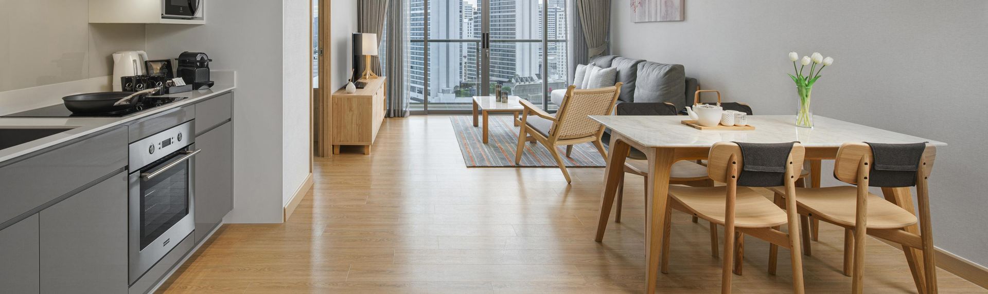 曼谷奥克伍德优阁酒店公寓二居室豪华公寓