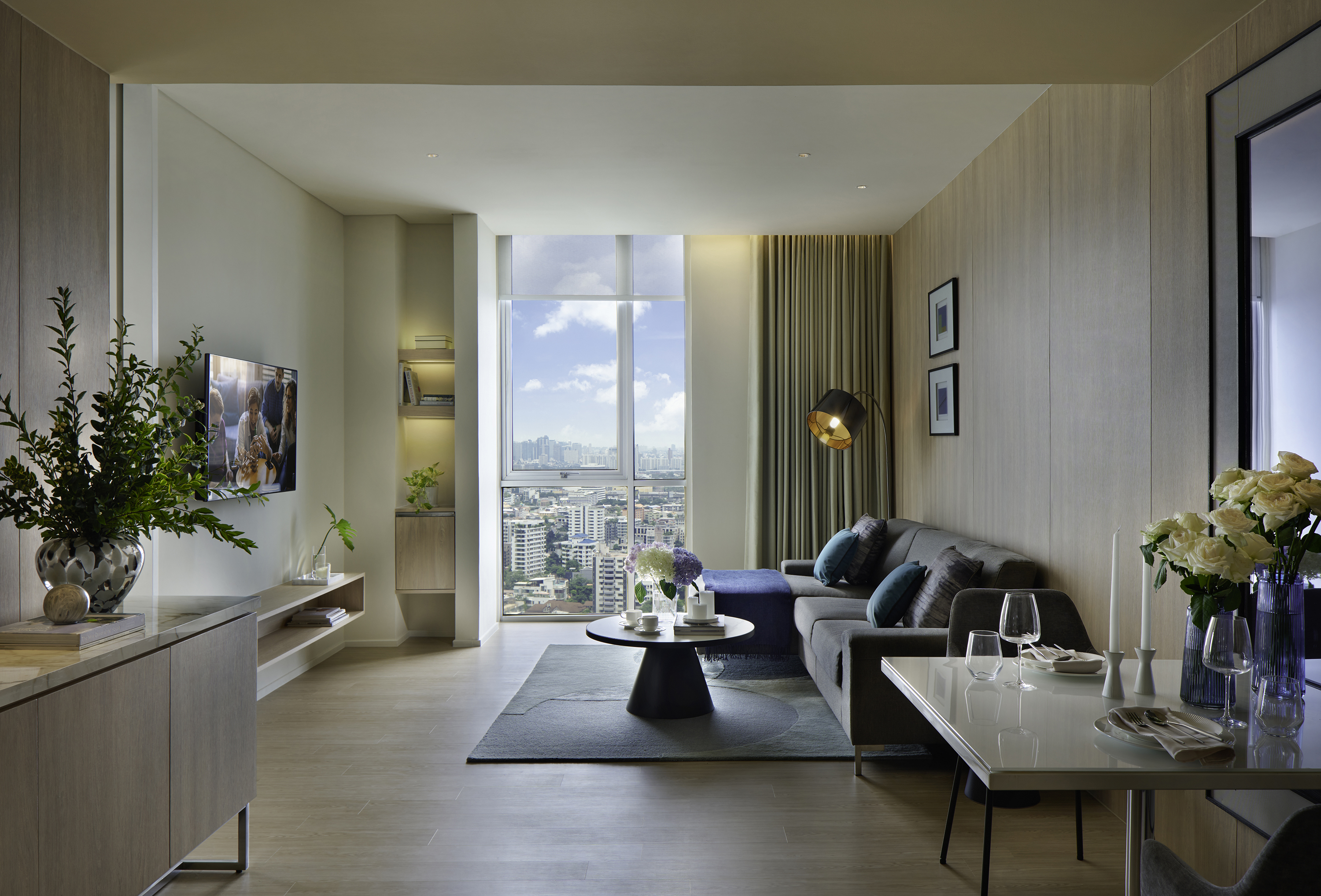 Apartment Types SR Thailand BKK Som Sukhumvit Thonglor 1BRM Pre Living Rm 02 LR