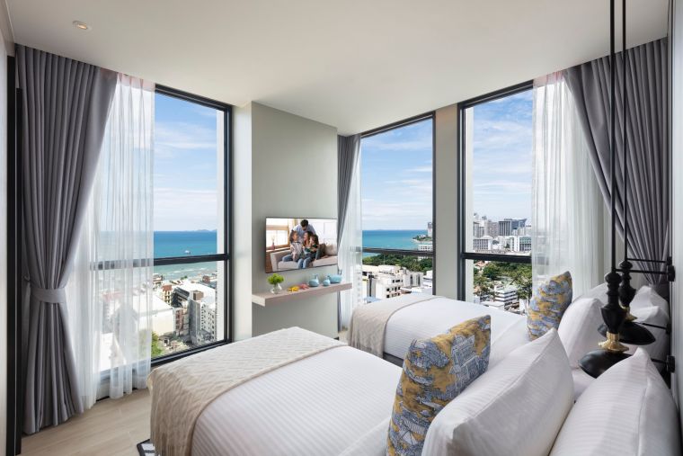 Apartmenttypes SR Thailand Pattaya Som Pattaya 2BRM Pre With Seaview Second BRM LR