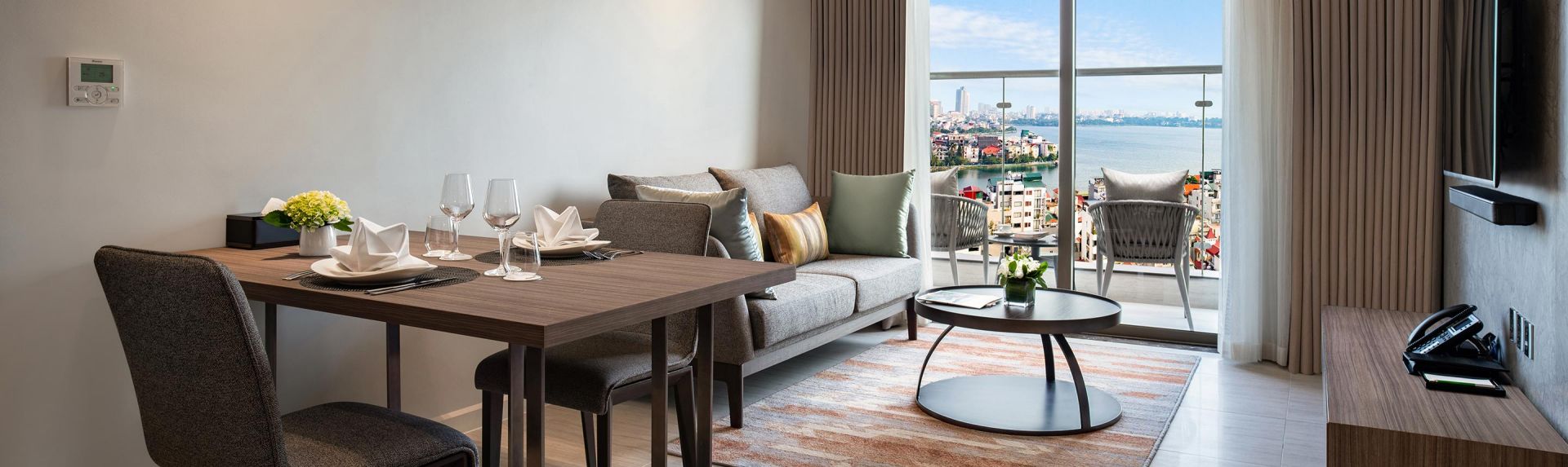 河内奥克伍德华庭酒店公寓一居室豪华公寓 